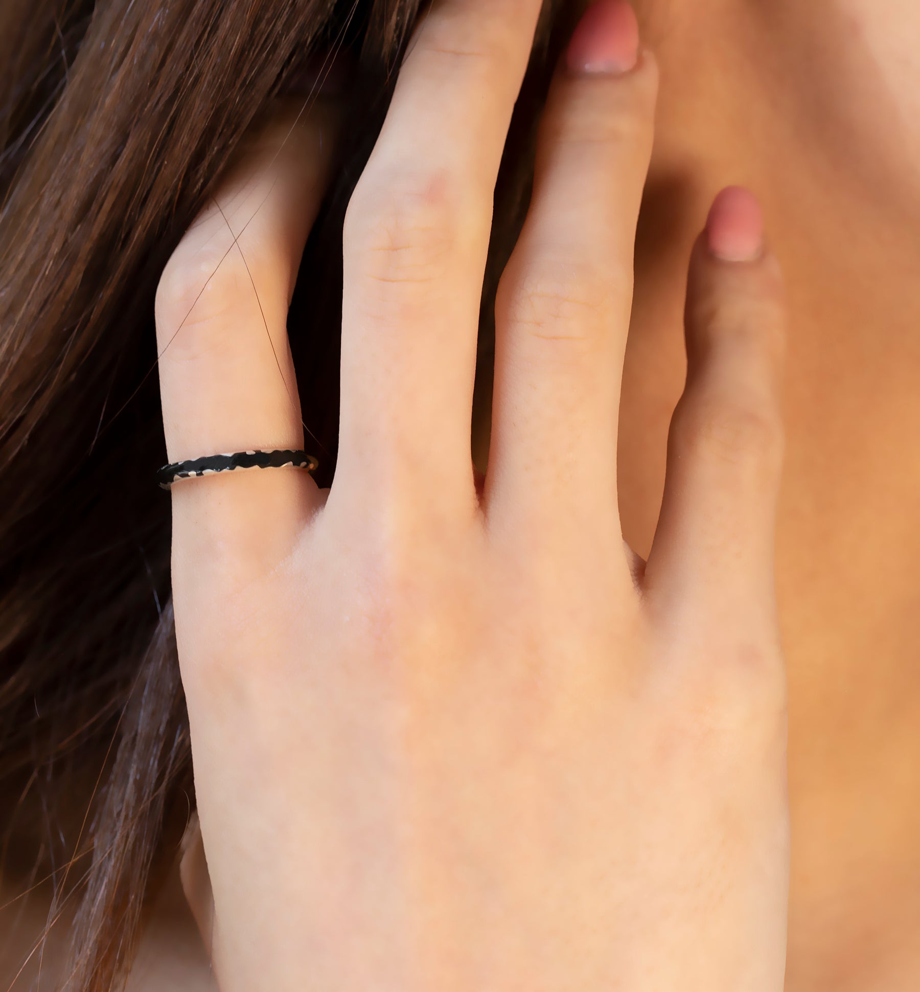 14K Gold Multicolor Enamel Stacking Ring – Soraya