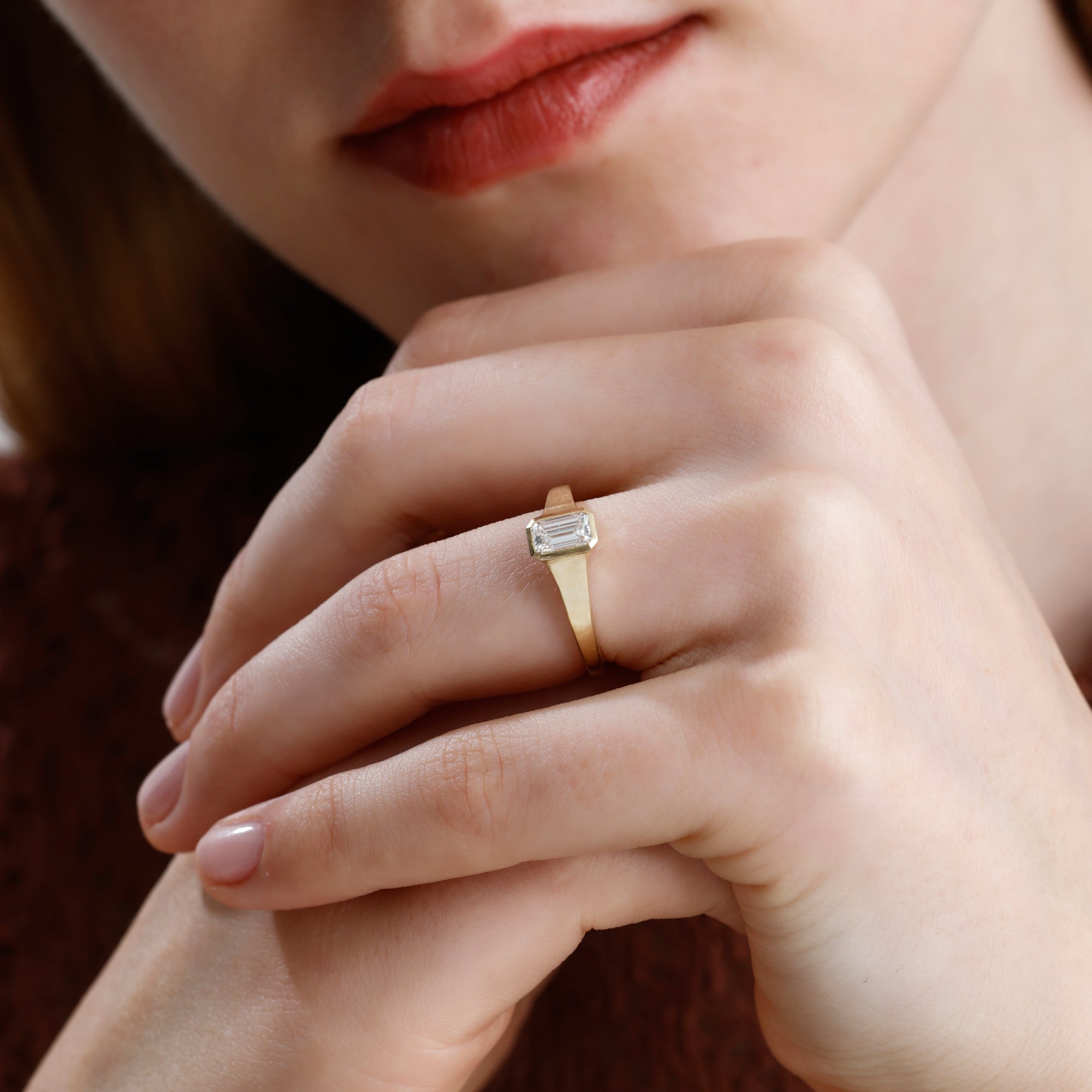 Emerald Cut Lab Grown Diamond Engagement Ring – Nexa