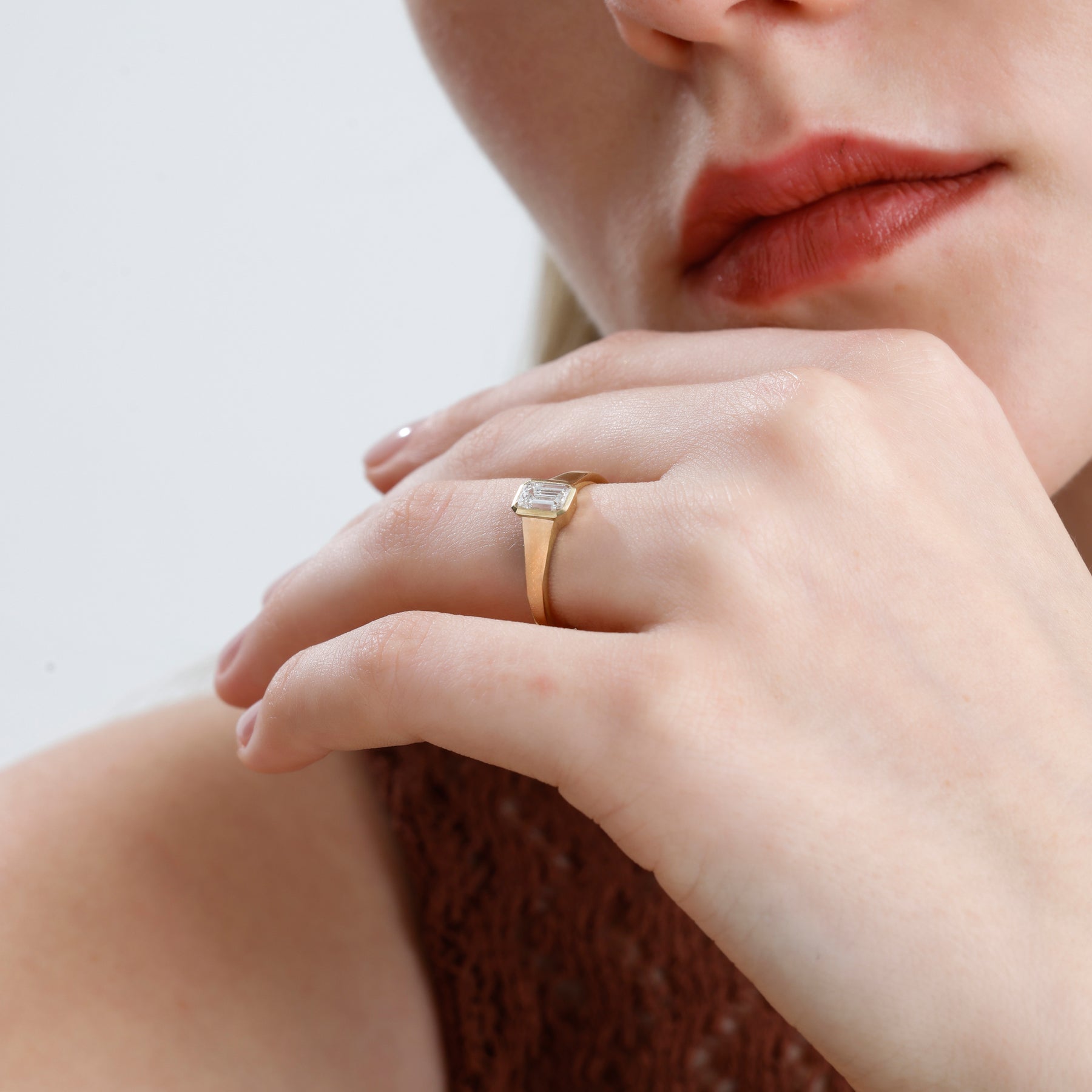 Emerald Cut Lab Grown Diamond Engagement Ring – Nexa