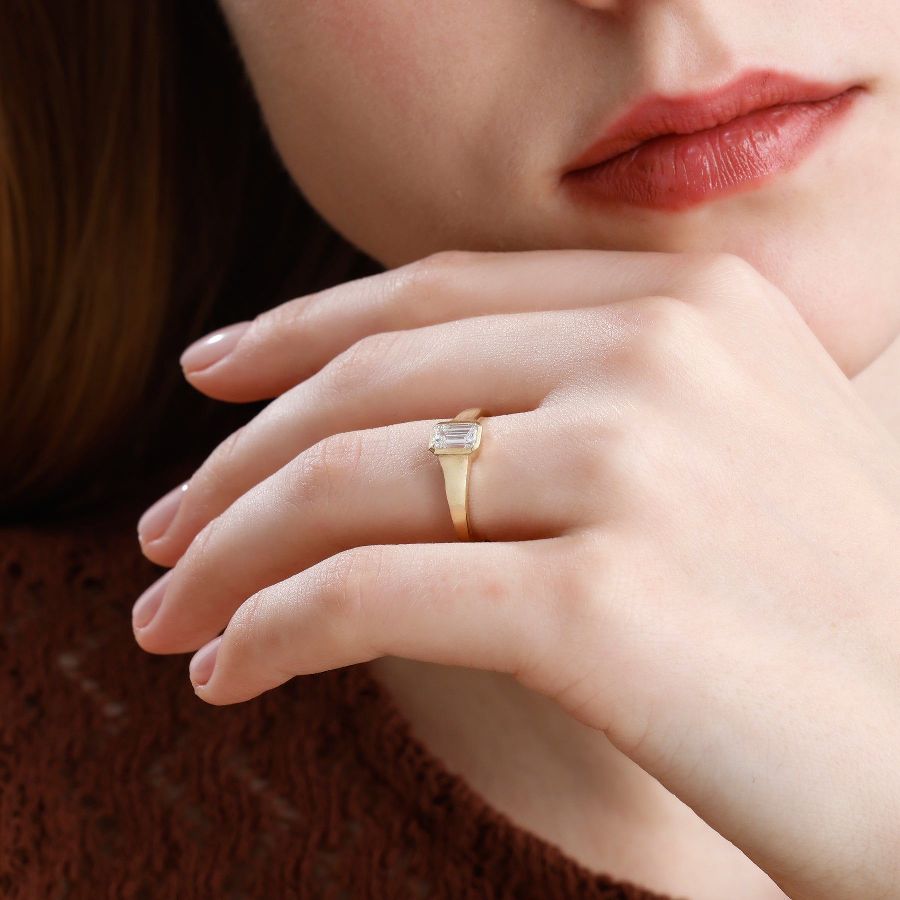 Emerald Cut Lab Grown Diamond Engagement Ring – Nexa