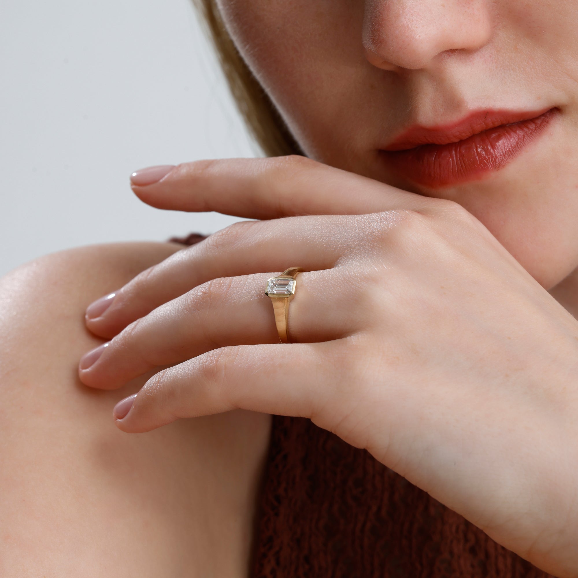 Emerald Cut Lab Grown Diamond Engagement Ring – Nexa