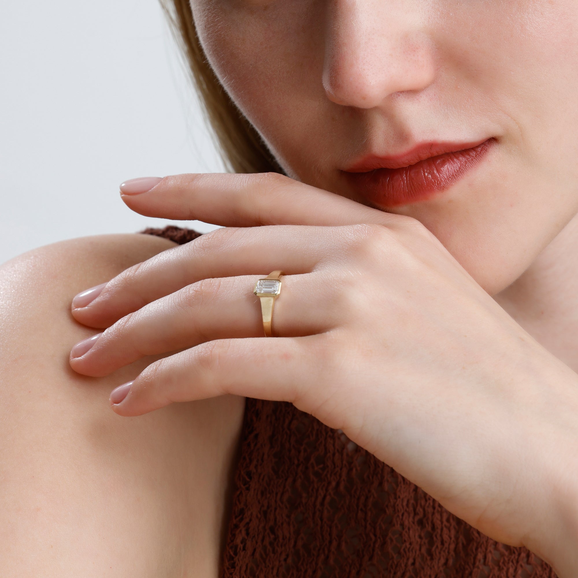 Emerald Cut Lab Grown Diamond Engagement Ring – Nexa