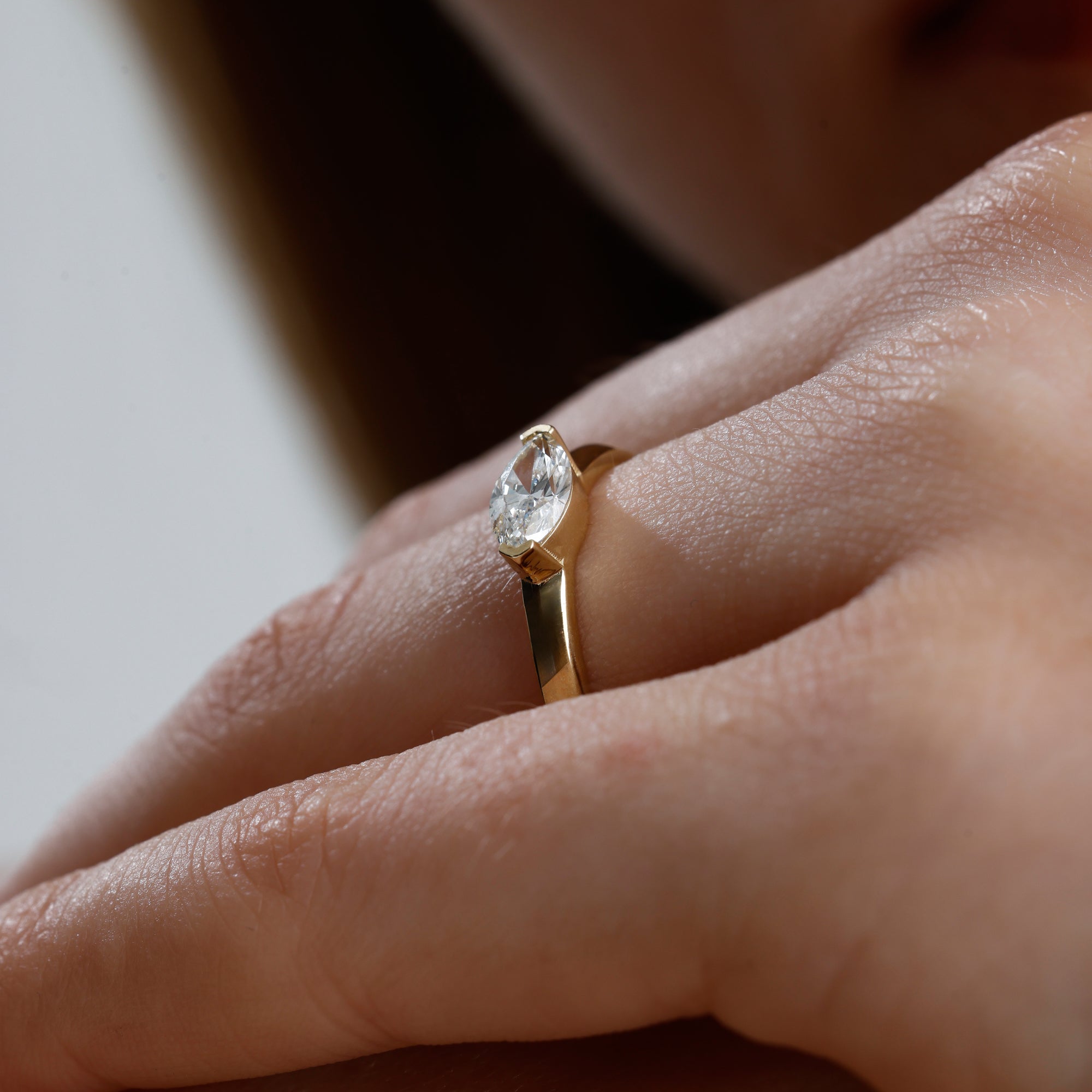 Marquise Lab Grown Diamond Engagement Ring – Lythe