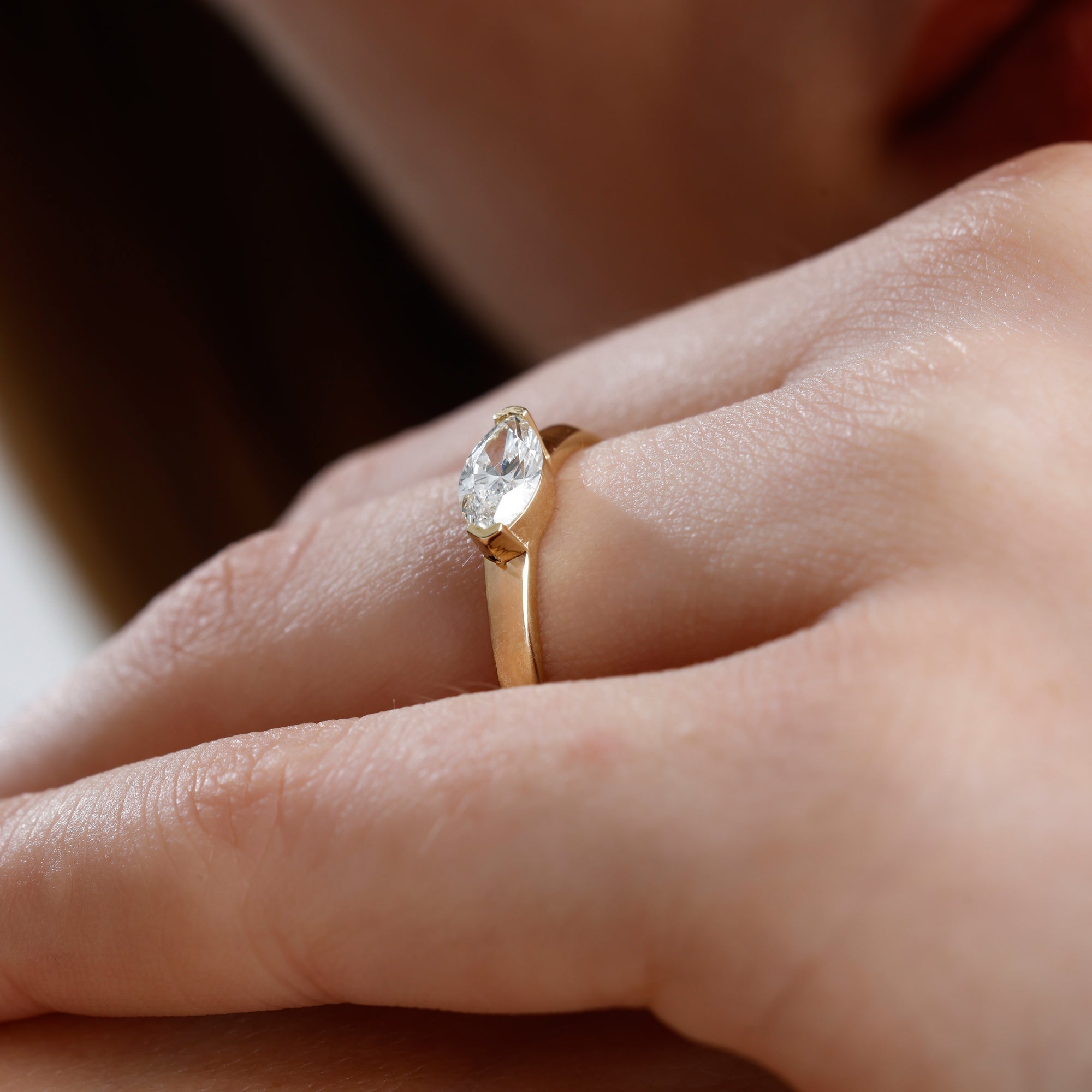 Marquise Lab Grown Diamond Engagement Ring – Lythe