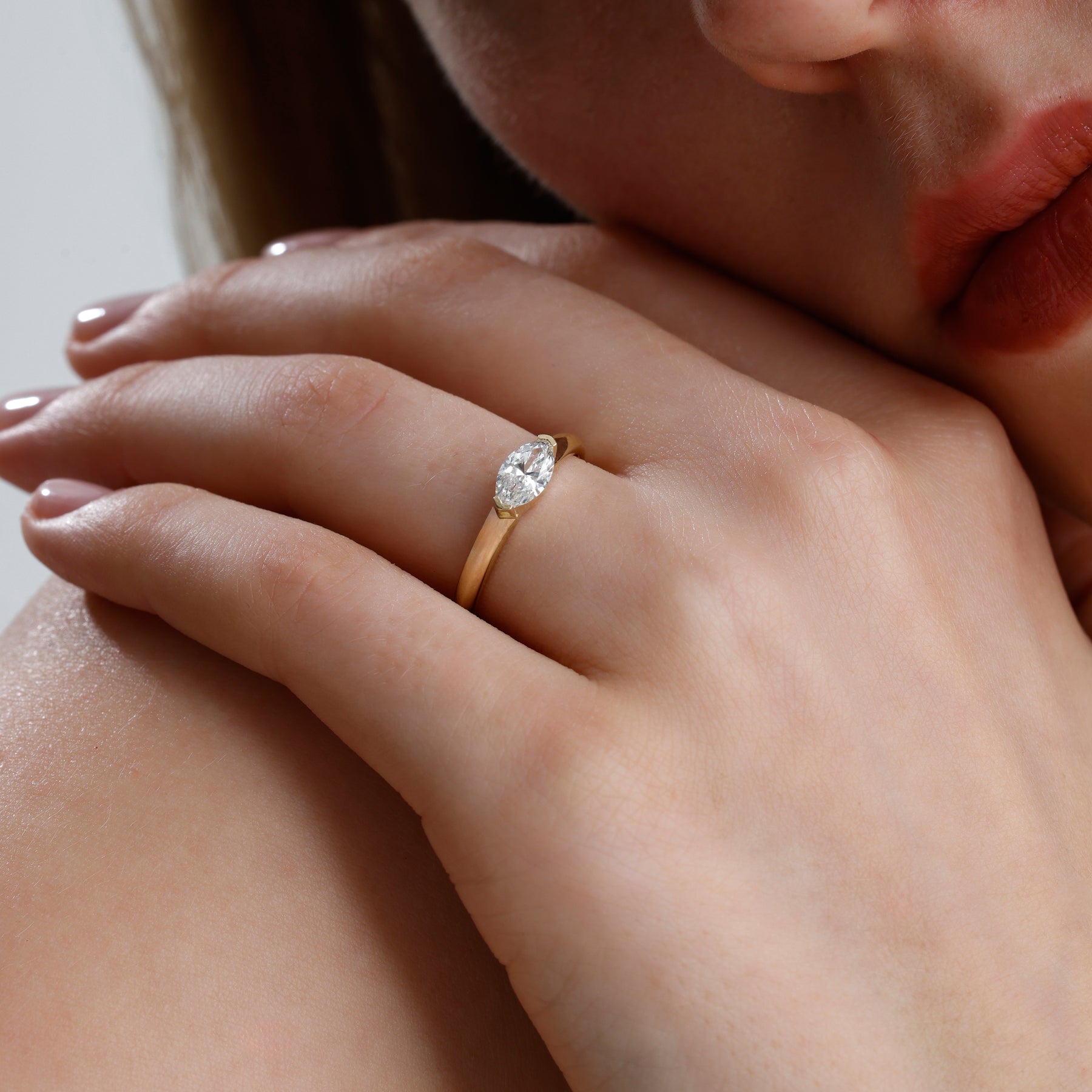 Marquise Lab Grown Diamond Engagement Ring – Lythe