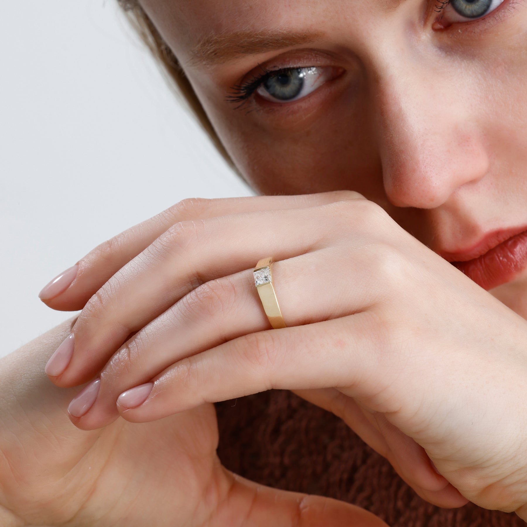 Princess Cut Lab Grown Diamond Square Ring – Viren