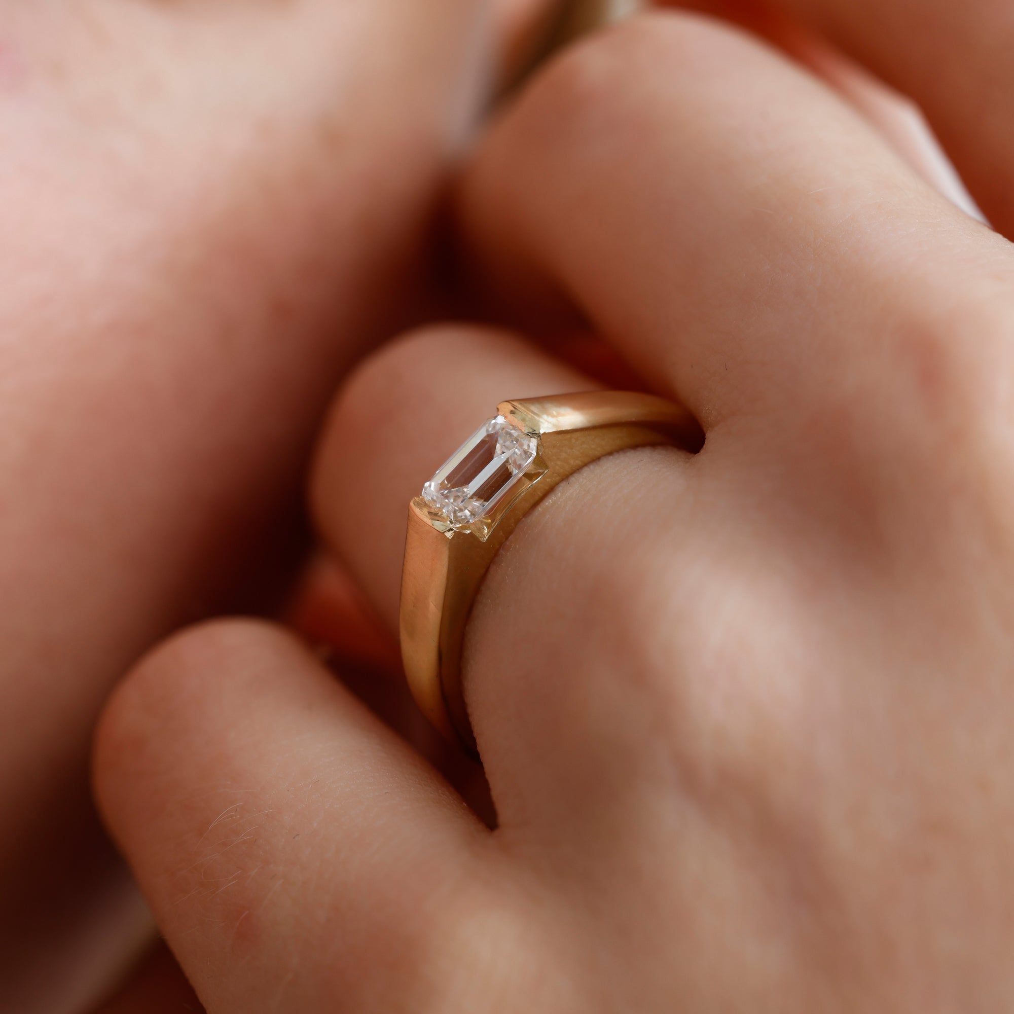 Emerald Cut Lab Grown Diamond Engagement Ring – Rilsa