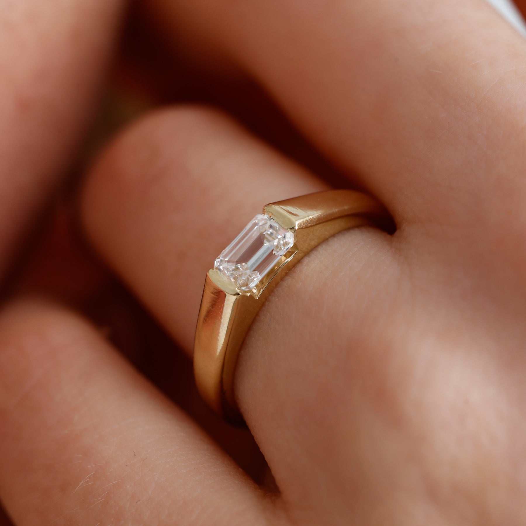 Emerald Cut Lab Grown Diamond Engagement Ring – Rilsa