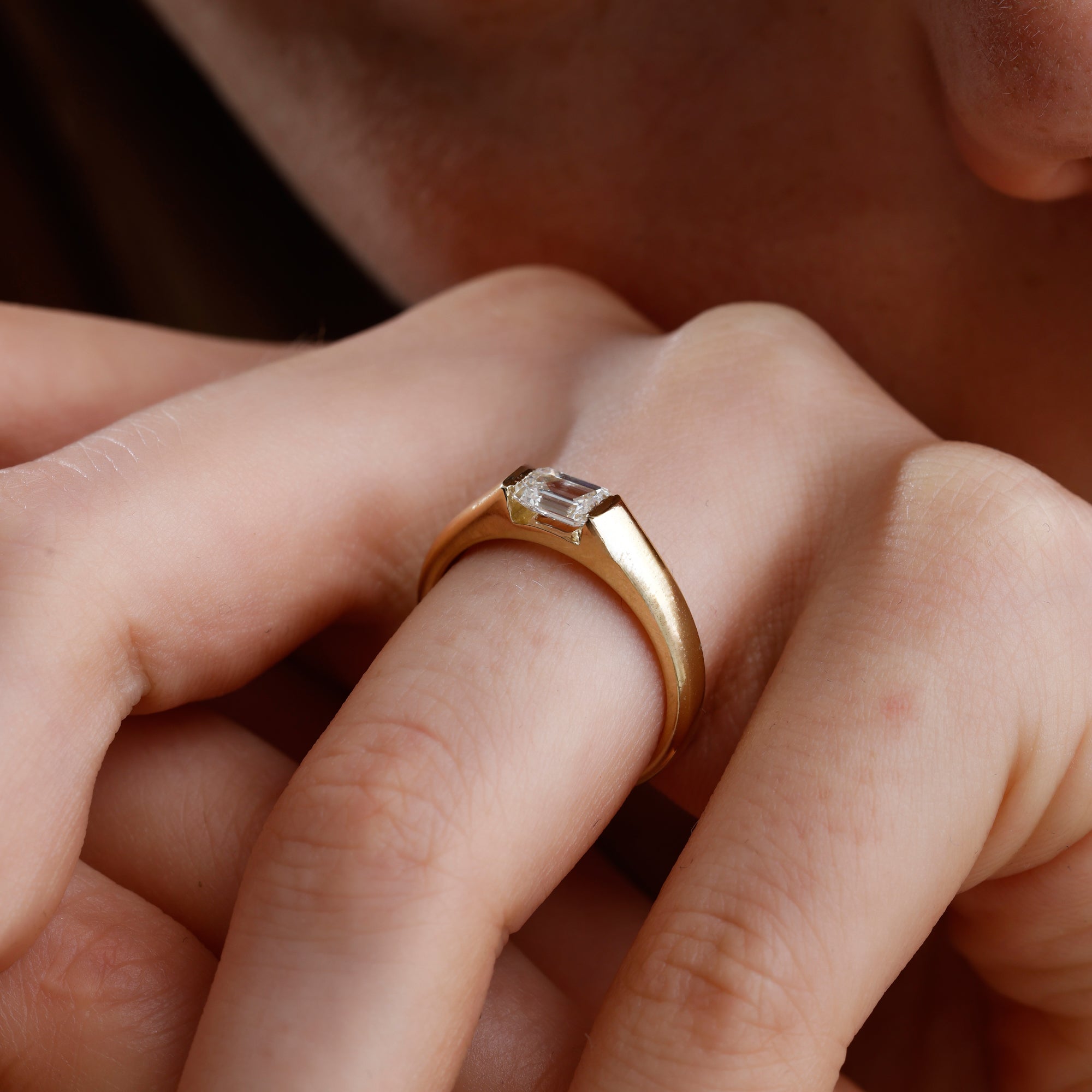 Emerald Cut Lab Grown Diamond Engagement Ring – Rilsa