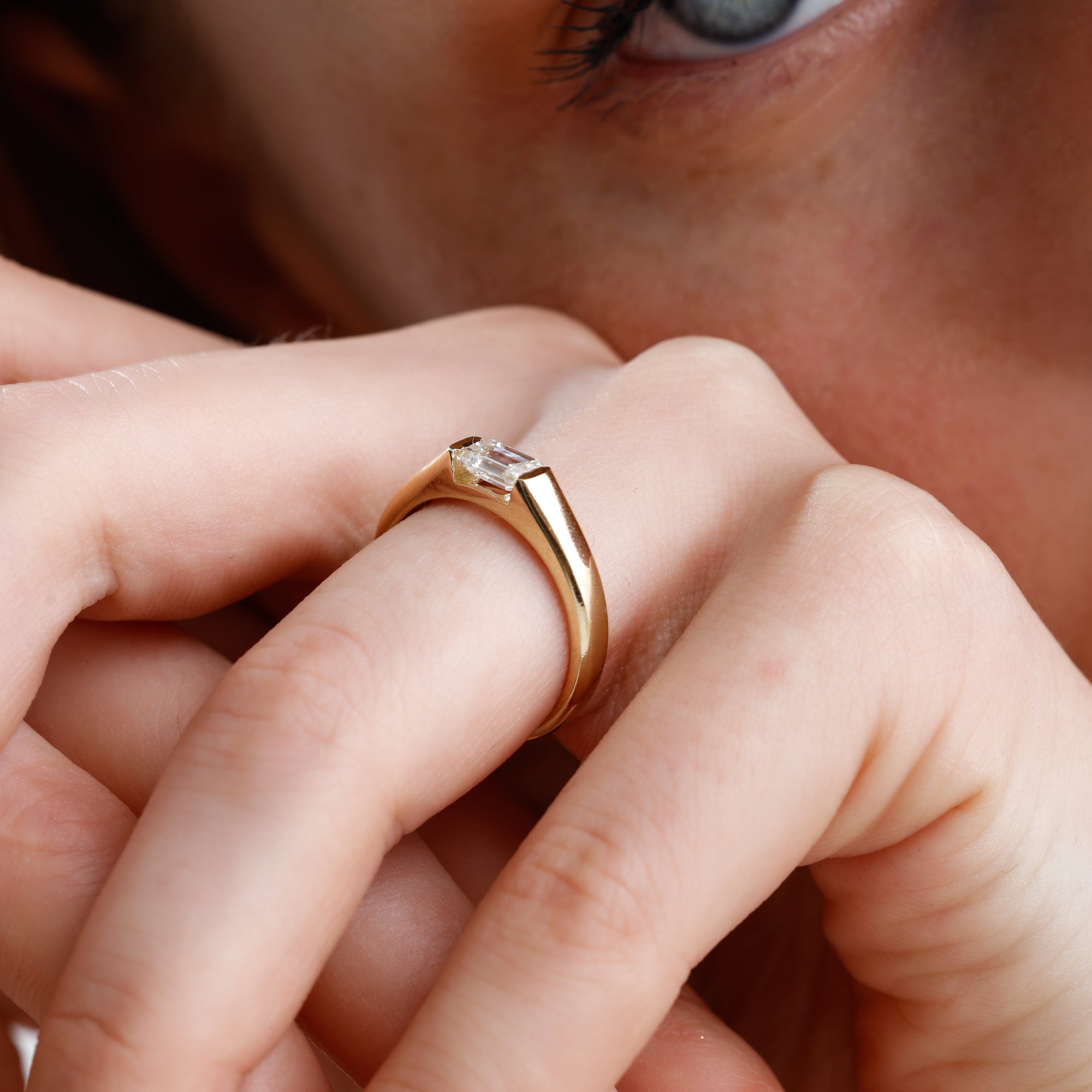 Emerald Cut Lab Grown Diamond Engagement Ring – Rilsa