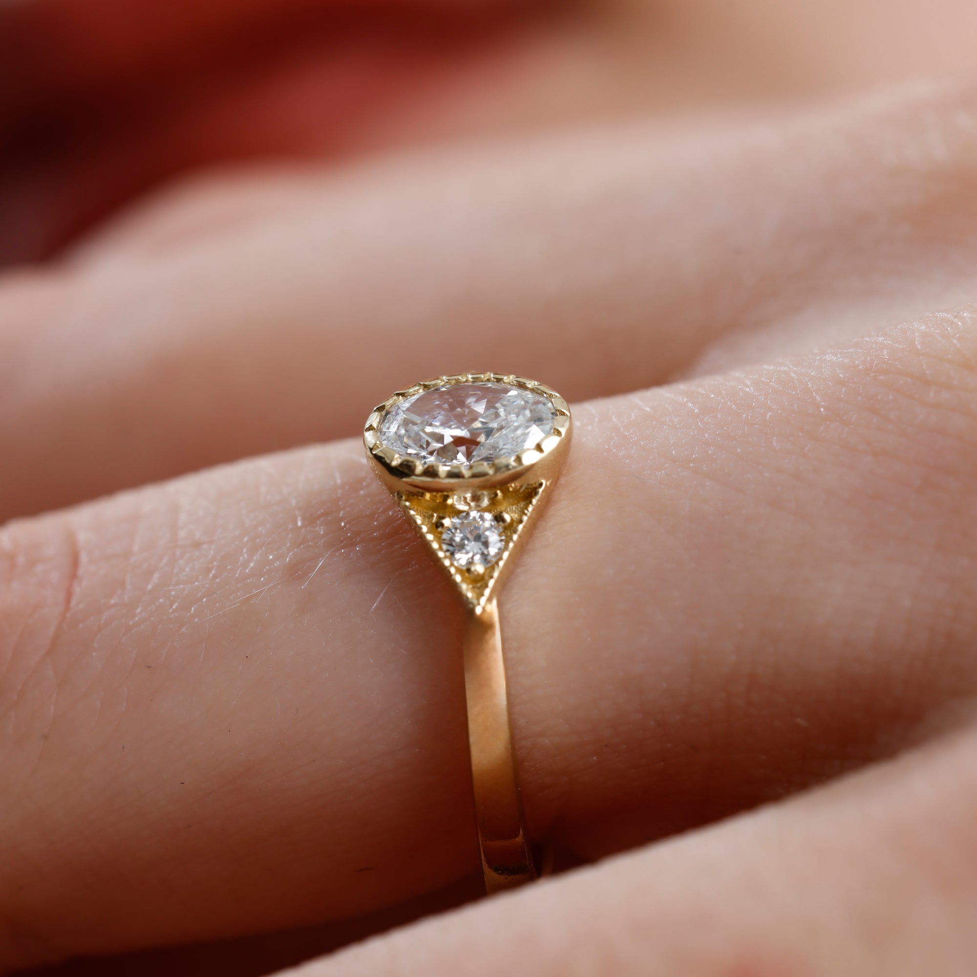 Oval Cut Lab Grown Diamond Engagement Ring – Nerai