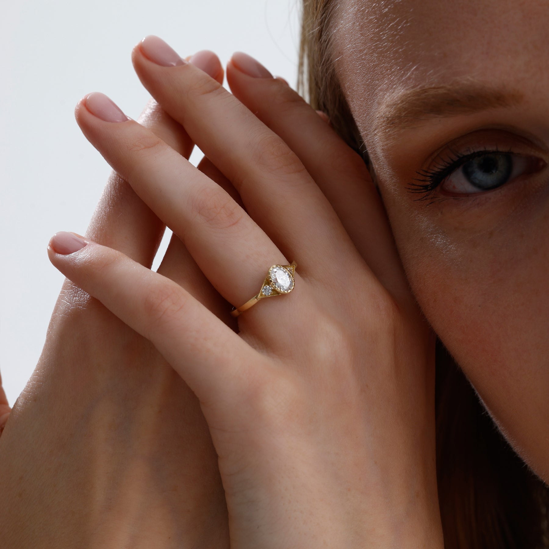 Oval Cut Lab Grown Diamond Engagement Ring – Nerai