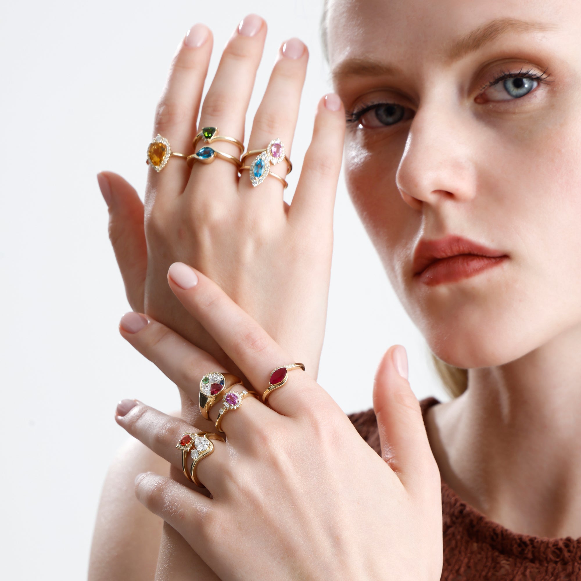 14K Solid Gold Pink Sapphire & Natural Diamond Engagement Ring – Ravyn