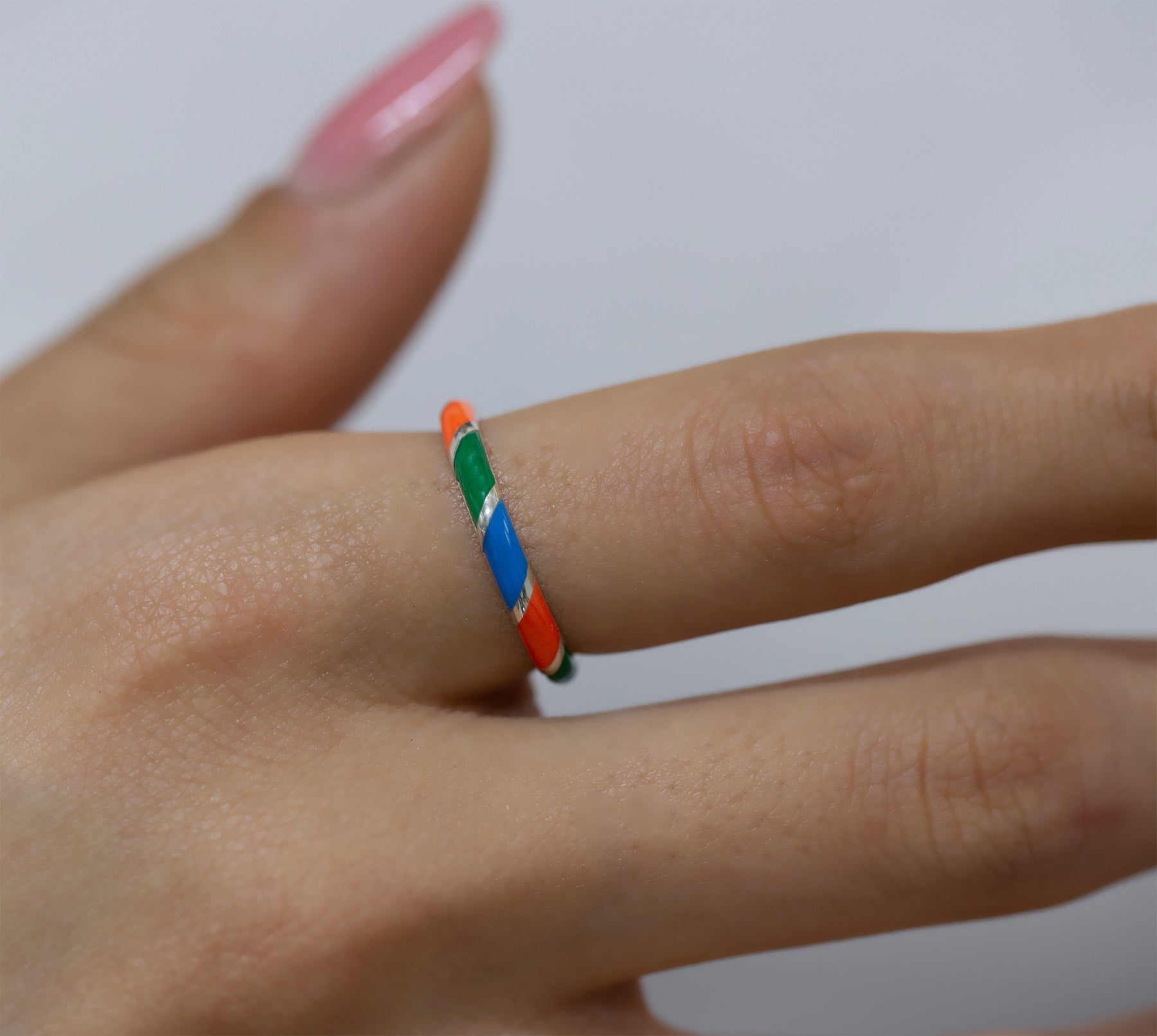 14K Gold Multicolor Enamel Band for Women – Mirella