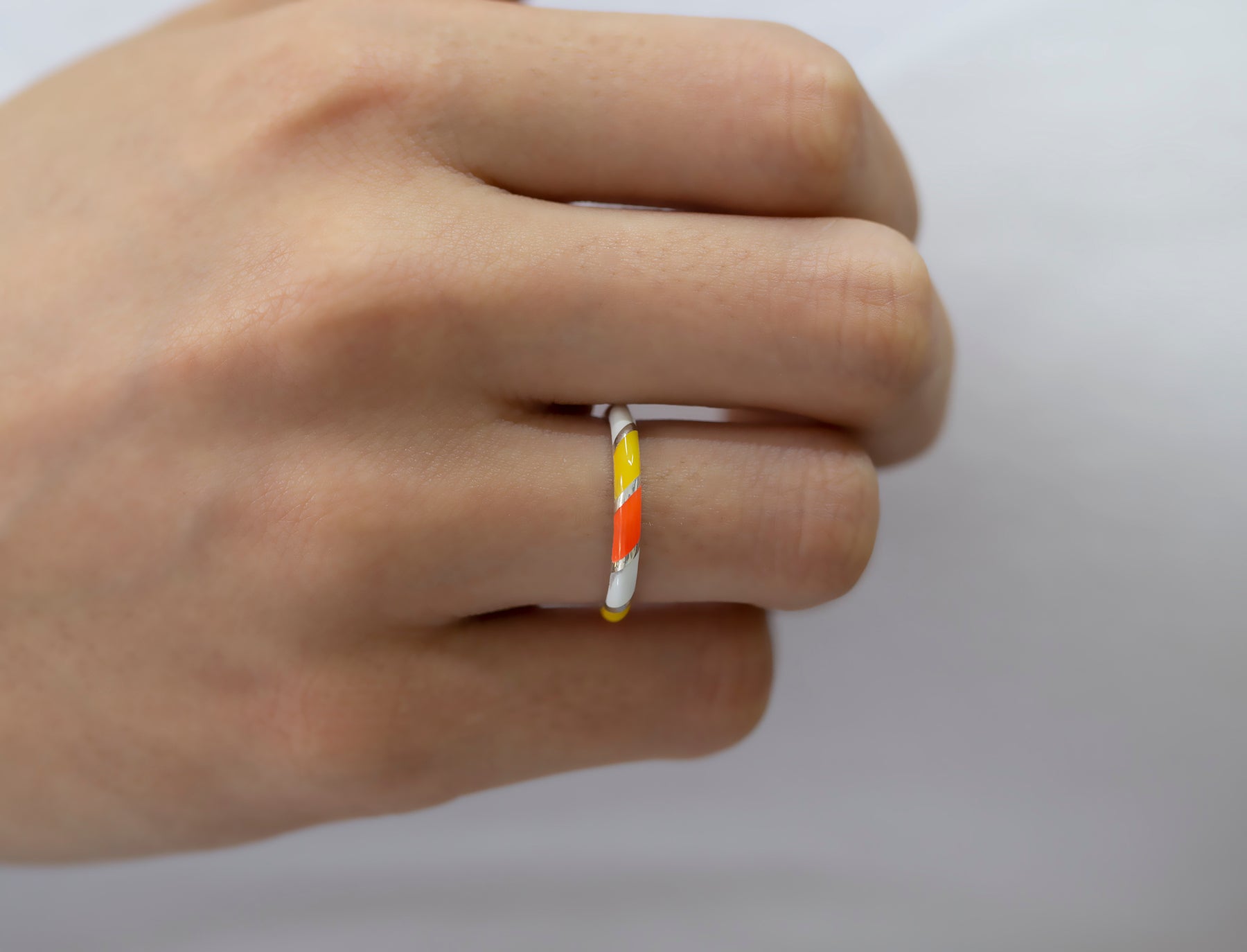 14K Gold Multicolor Enamel Band for Women – Mirella