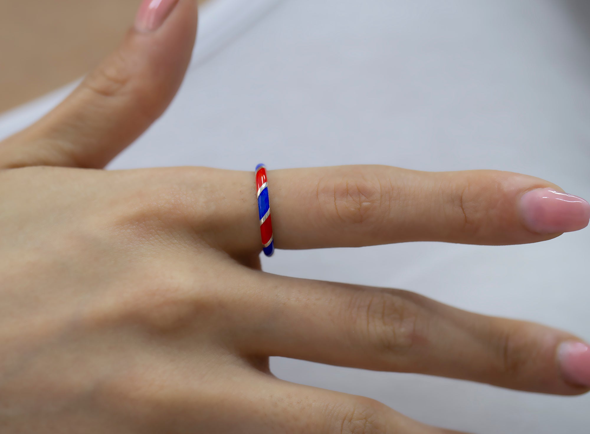 14K Gold Multicolor Enamel Band for Women – Mirella