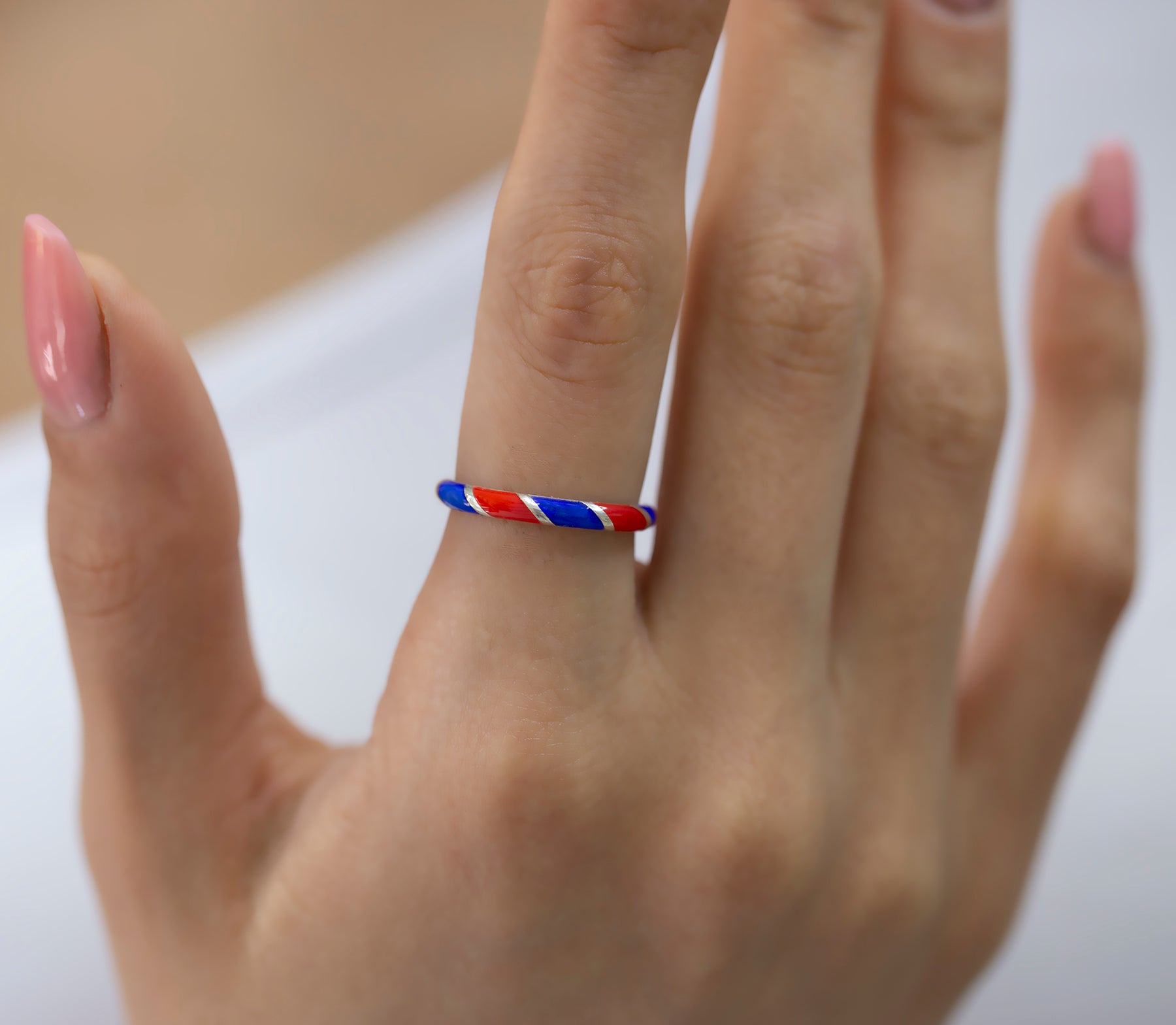 14K Gold Multicolor Enamel Band for Women – Mirella