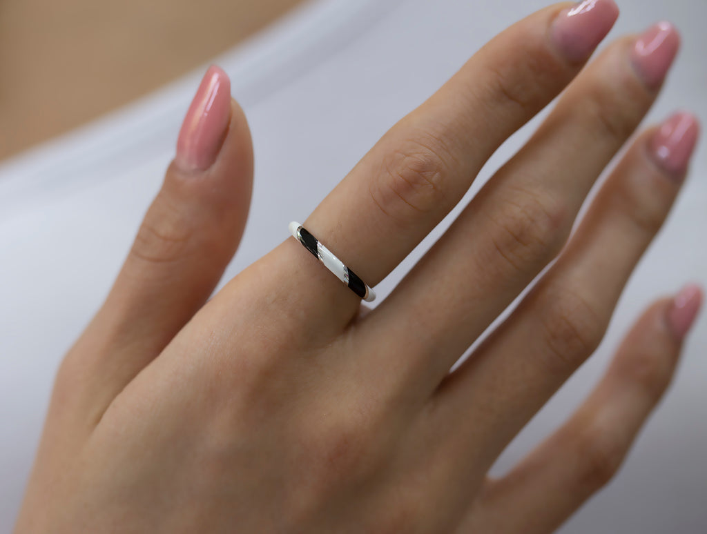 14K Gold Multicolor Enamel Band for Women – Mirella