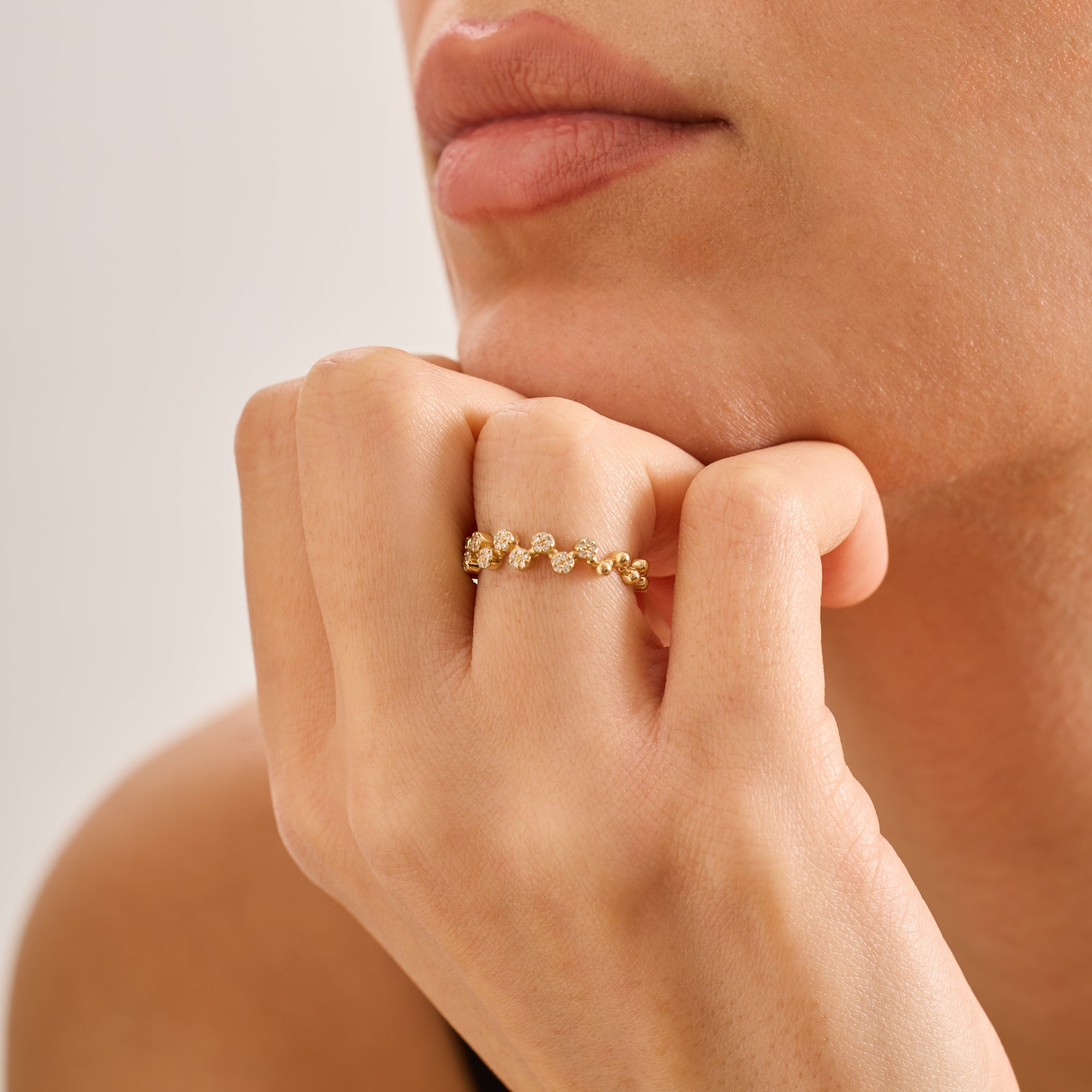 14 Ayar Katı Altın Pırlanta Yüzük – Meliora 