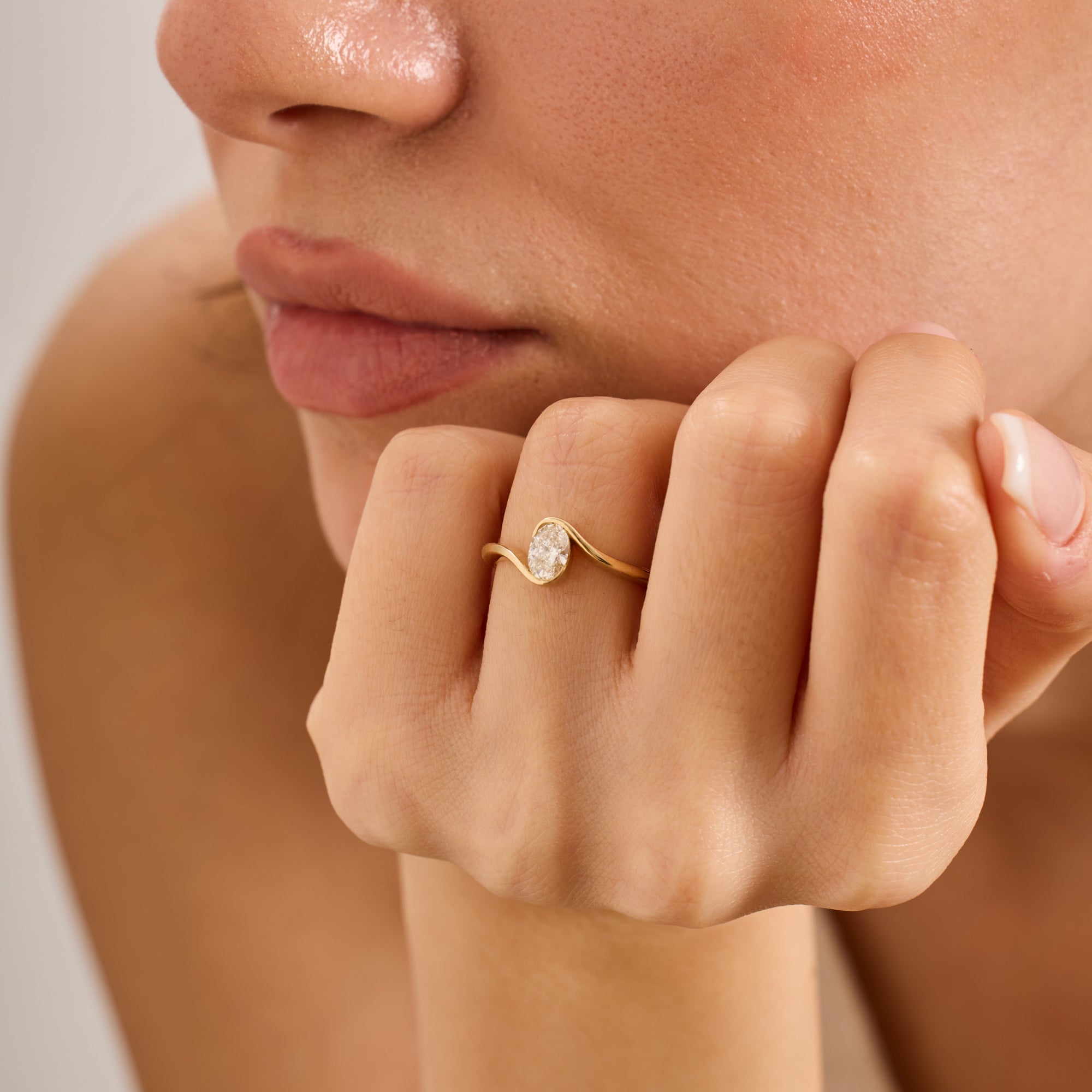 Oval Lab Grown Diamond Engagement Ring – Kairn