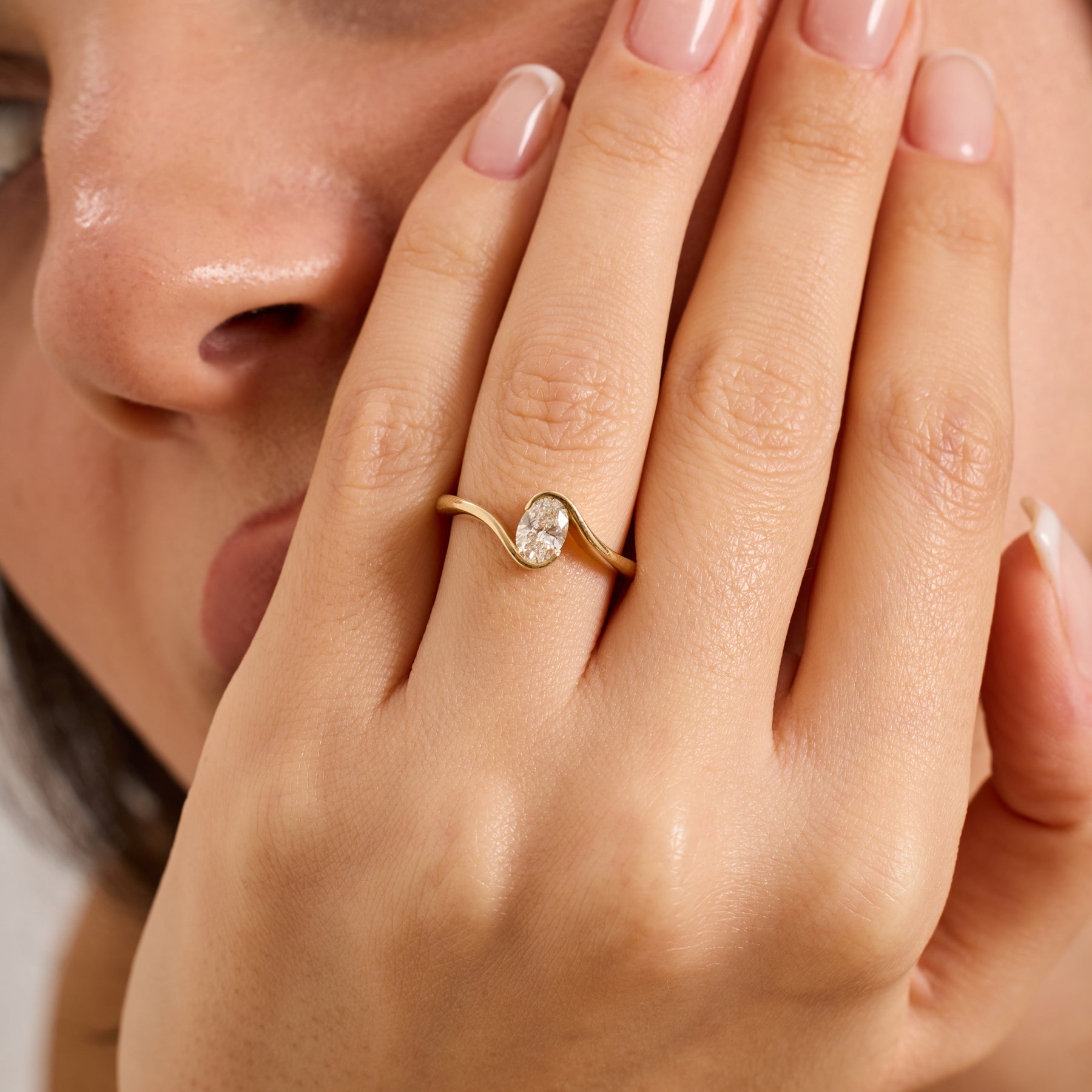 Oval Lab Grown Diamond Engagement Ring – Kairn