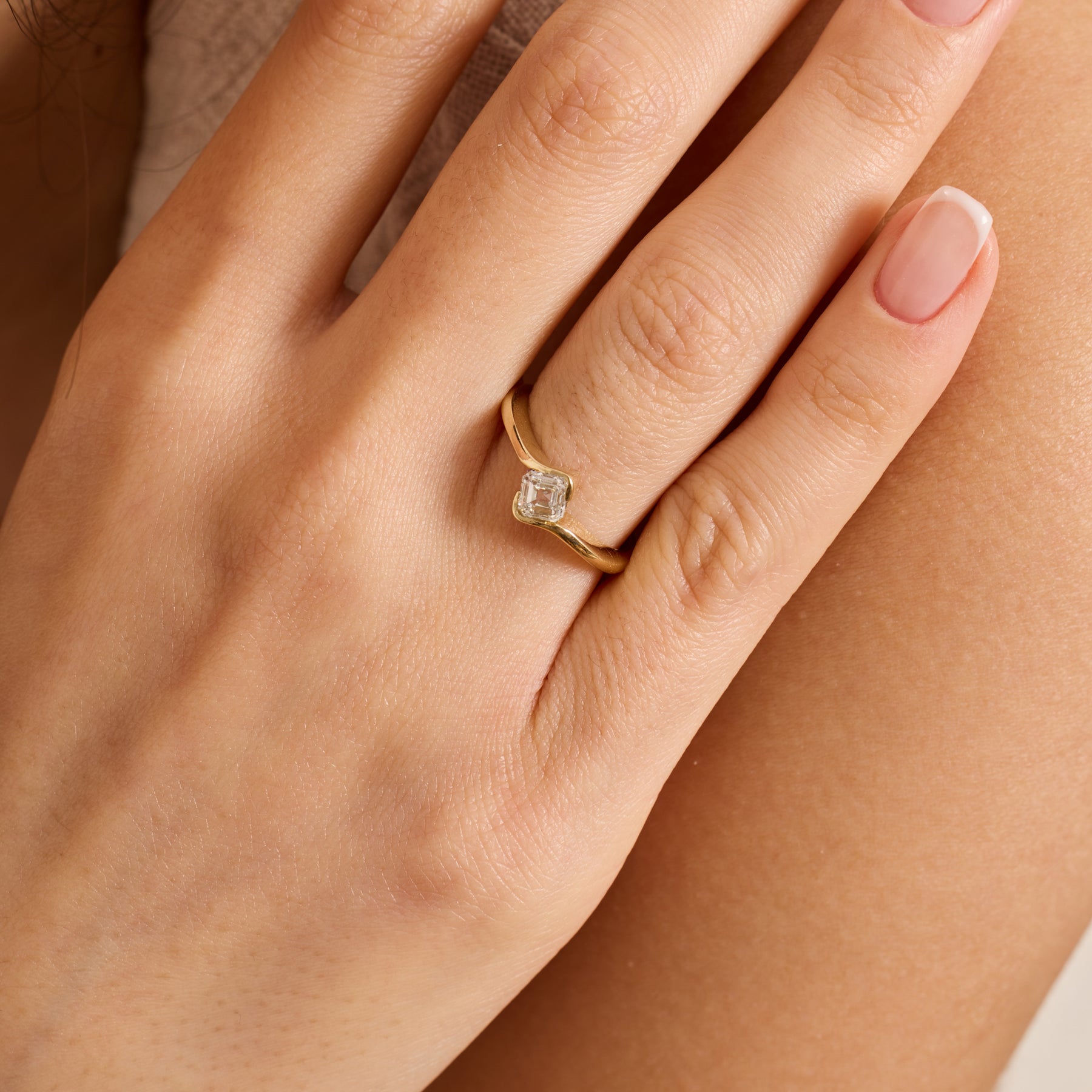 Asscher Lab Grown Diamond Engagement Ring – Kyren