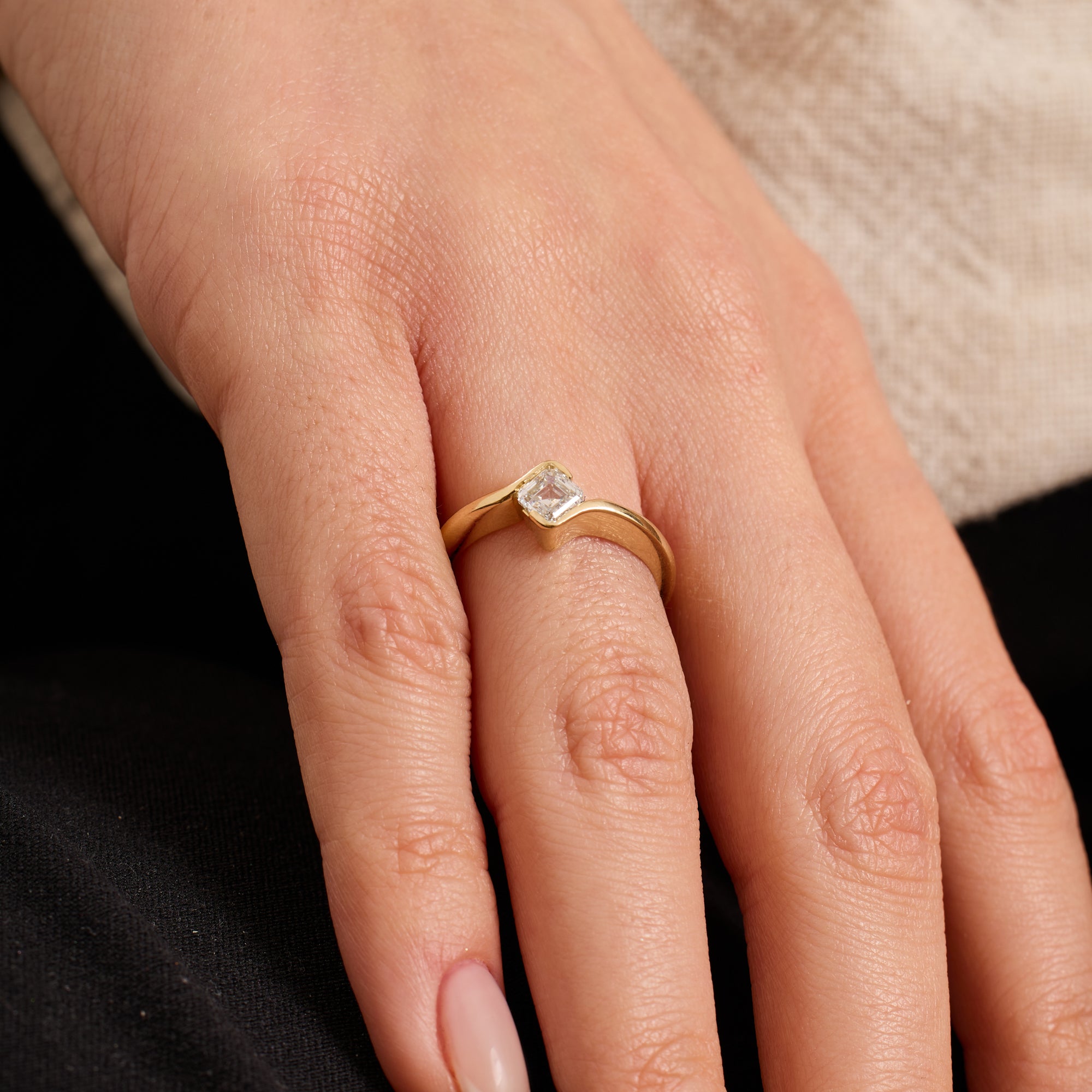 Asscher Lab Grown Diamond Engagement Ring – Kyren