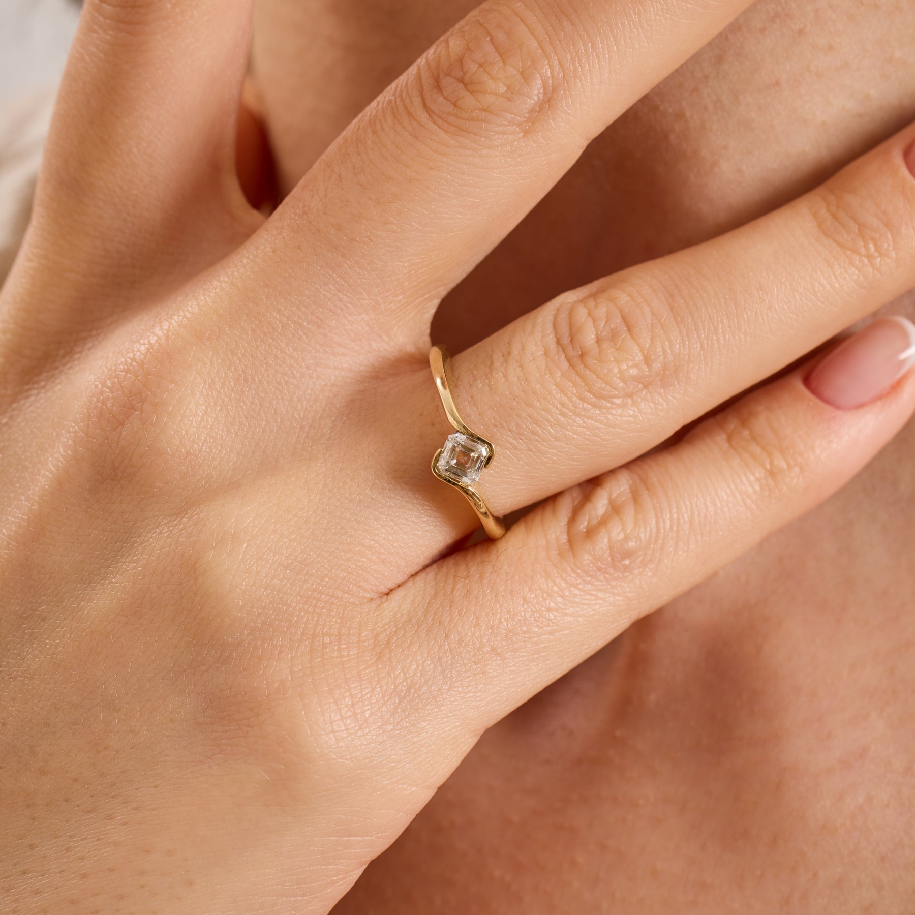 Asscher Lab Grown Diamond Engagement Ring – Kyren