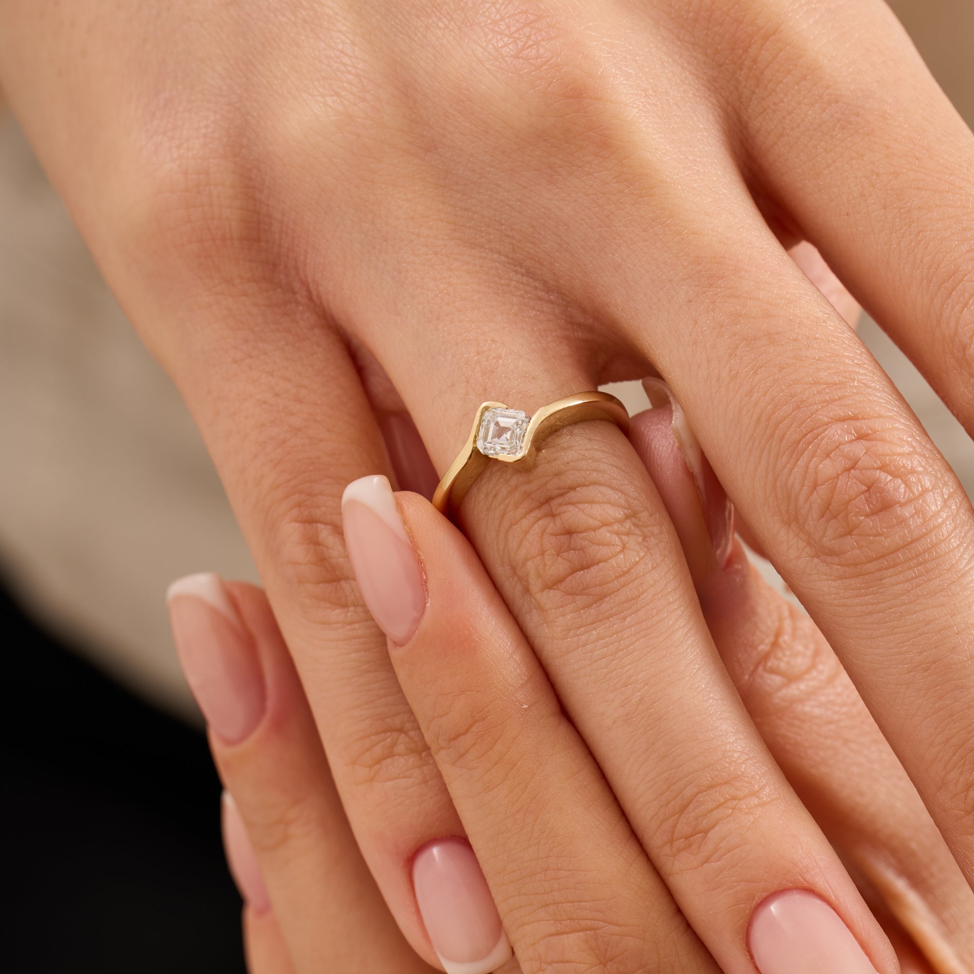 Asscher Lab Grown Diamond Engagement Ring – Kyren