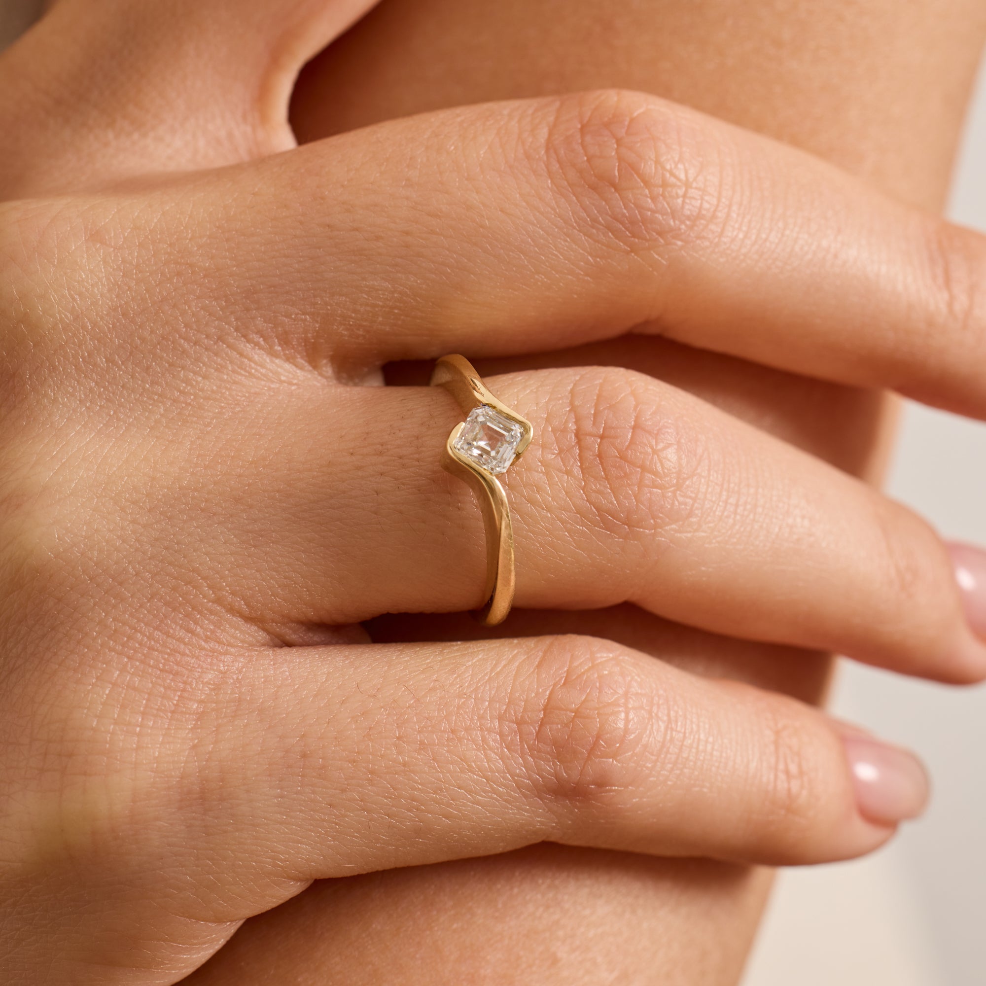 Asscher Lab Grown Diamond Engagement Ring – Kyren