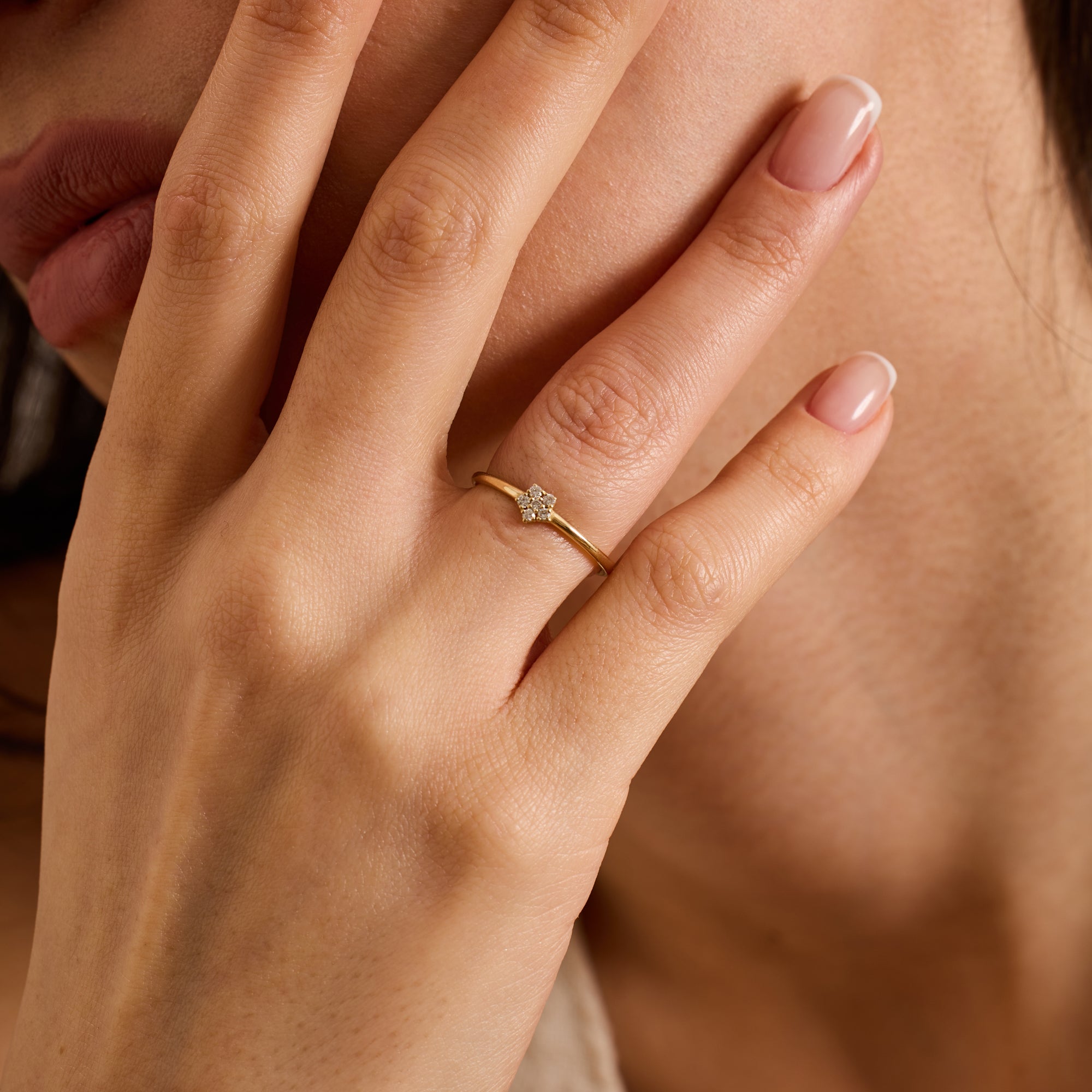 14K Gold Diamond Flower Ring – Florisse
