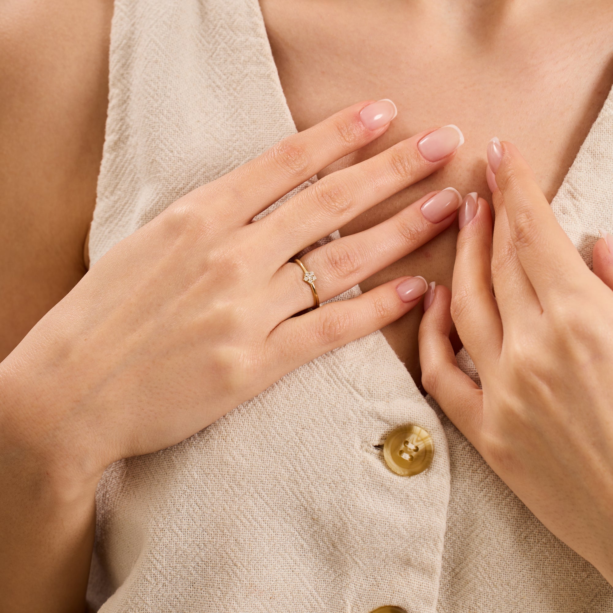 14K Gold Diamond Flower Ring – Florisse