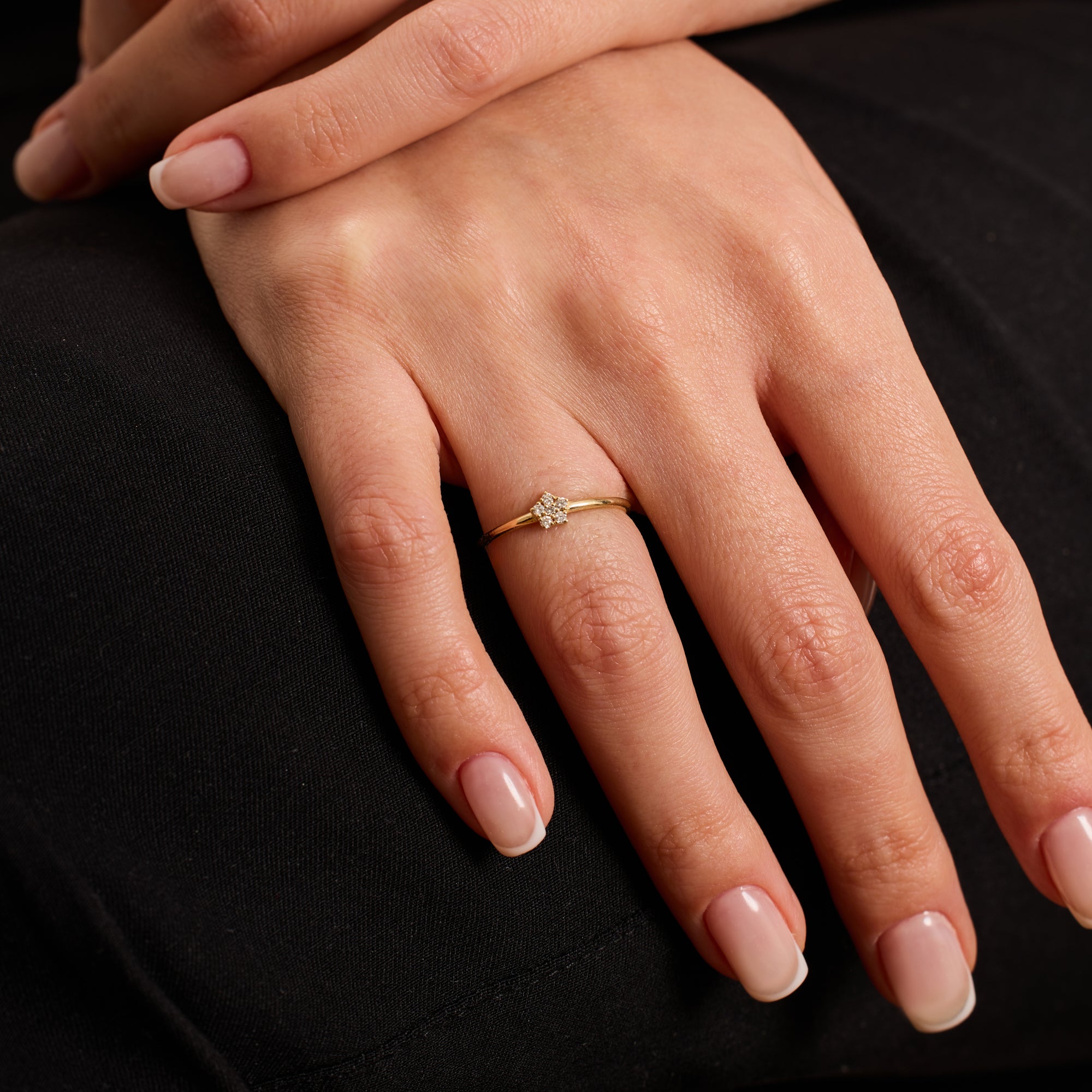 14K Gold Diamond Flower Ring – Florisse