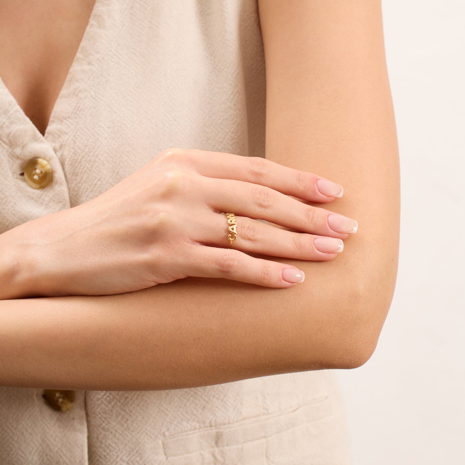 14K Gold Personalized Name Ring for Women – Elysia