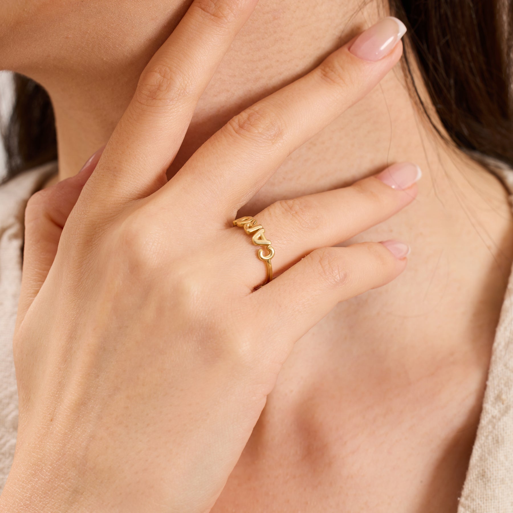 14K Gold Personalized Name Ring for Women – Elysia