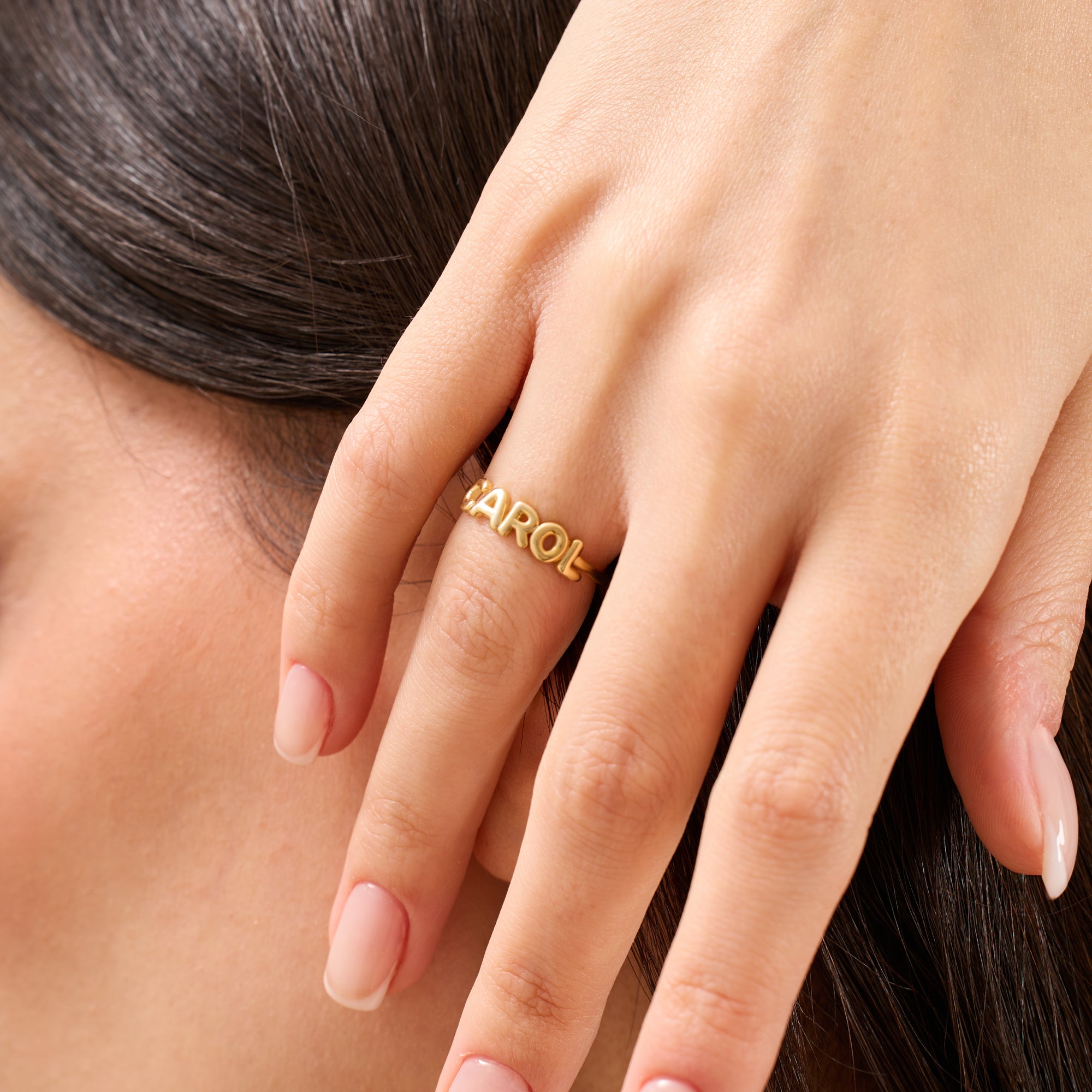 14K Gold Personalized Name Ring for Women – Elysia