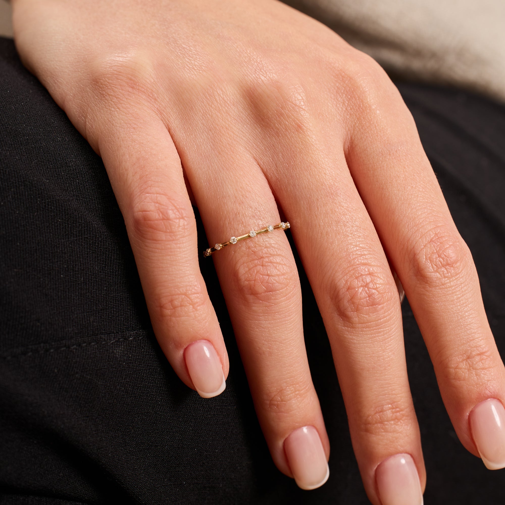 14 Ayar Altın Tam Sonsuzluk Pırlanta Yüzük – Lureine 