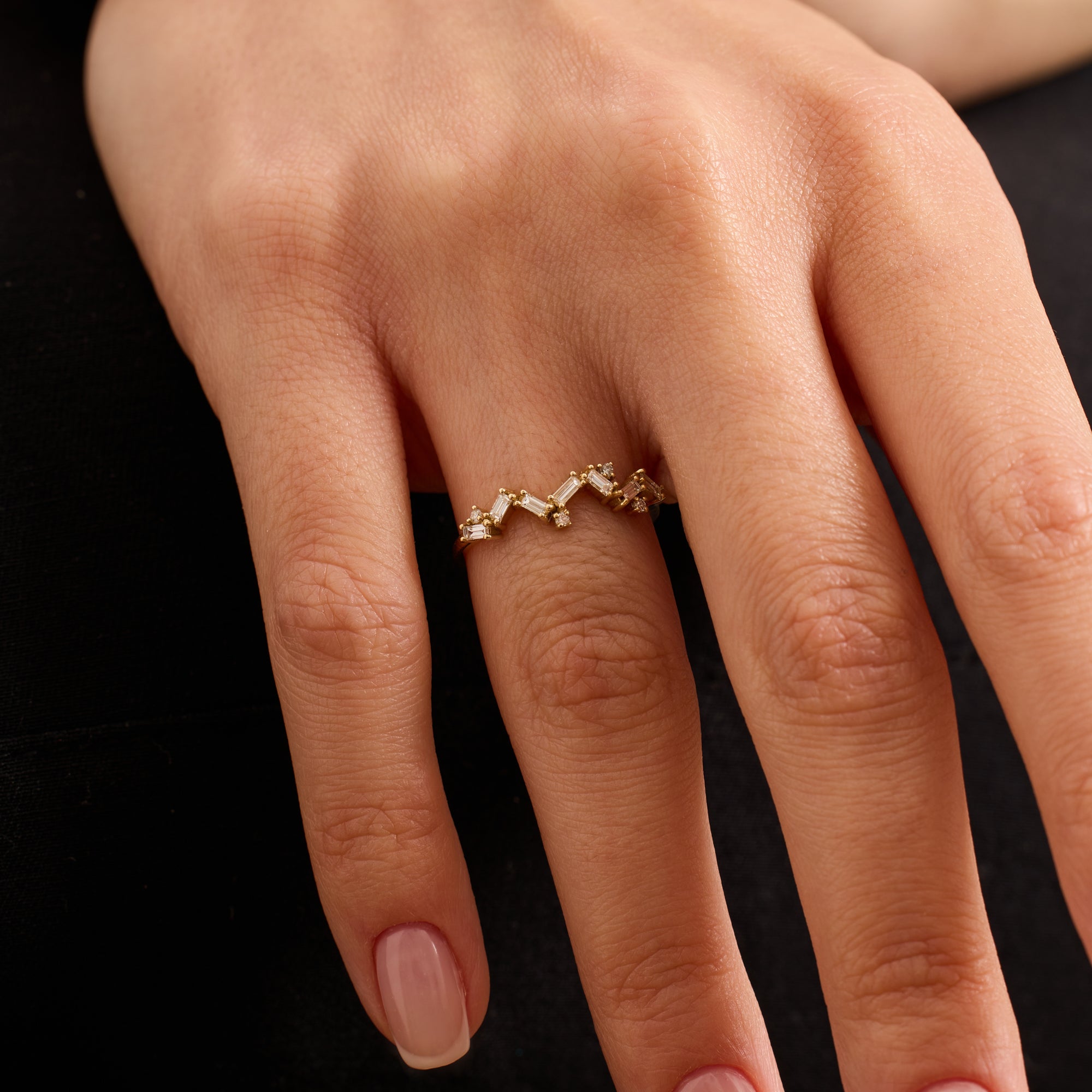 14K Gold Baguette Diamond Ring – Cylena