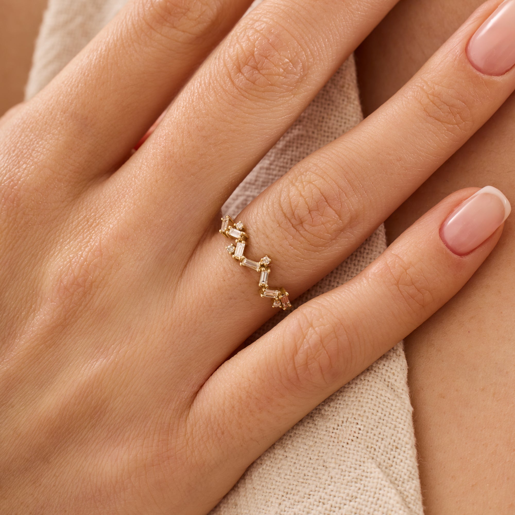 14K Gold Baguette Diamond Ring – Cylena