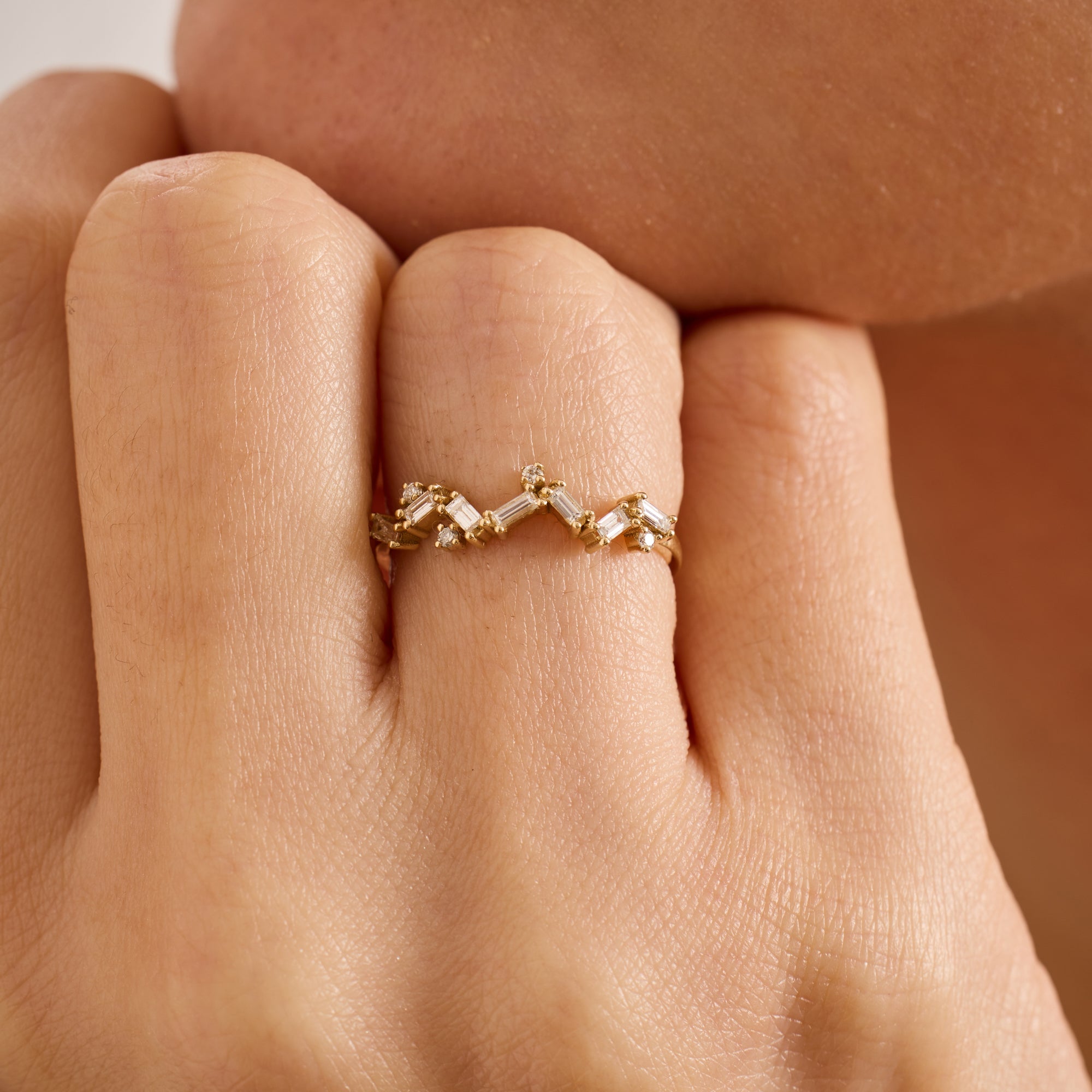 14K Gold Baguette Diamond Ring – Cylena
