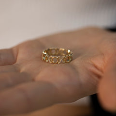 14K Gold XO Diamond Ring – Elveris