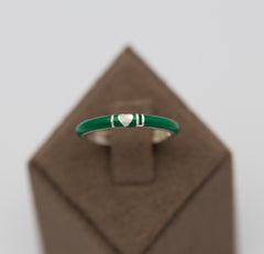 14K Gold Personalized Diamond Enamel Ring – Evania