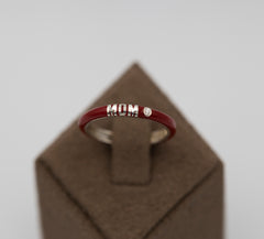 14K Gold Personalized Diamond Enamel Ring – Evania