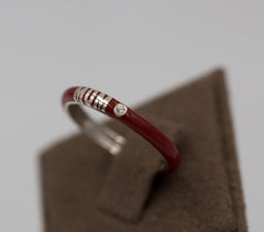 14K Gold Personalized Diamond Enamel Ring – Evania