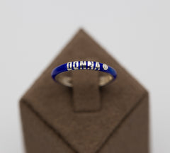 14K Gold Personalized Diamond Enamel Ring – Evania