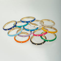 14K Gold Diamond Pink Enamel Ring – Prisme