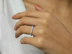 14K Gold Diamond Baby Blue Enamel Ring – Prisme