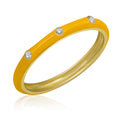 14K Gold Diamond Warm Yellow Enamel Ring – Prisme