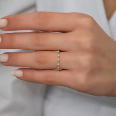 14K Gold Full Eternity Diamond Band – Lureine