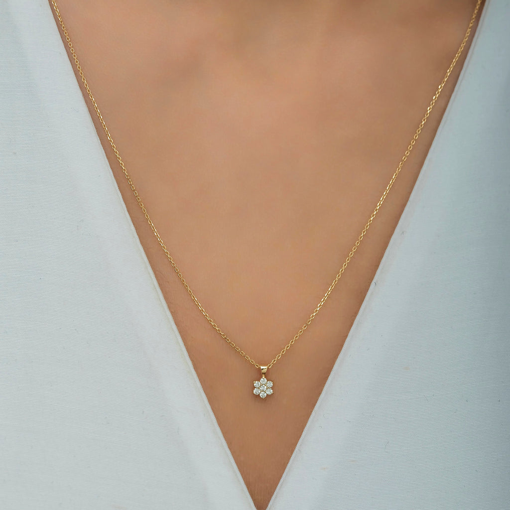 14K Gold Diamond Flower Bracelet – Bloom